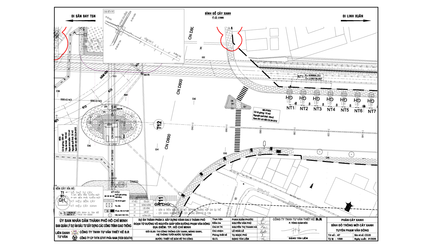 ĐƯỜNG VÀNH ĐAI 2 THÀNH PHỐ, ĐOẠN TỪ ĐƯỜNG VÕ NGUYÊN GIÁP ĐẾN PHẠM VĂN ĐỒNG​