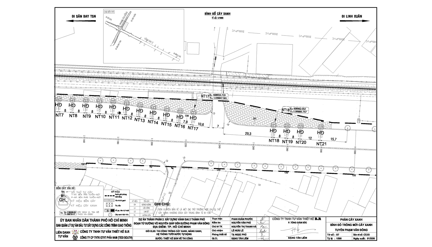 ĐƯỜNG VÀNH ĐAI 2 THÀNH PHỐ, ĐOẠN TỪ ĐƯỜNG VÕ NGUYÊN GIÁP ĐẾN PHẠM VĂN ĐỒNG​