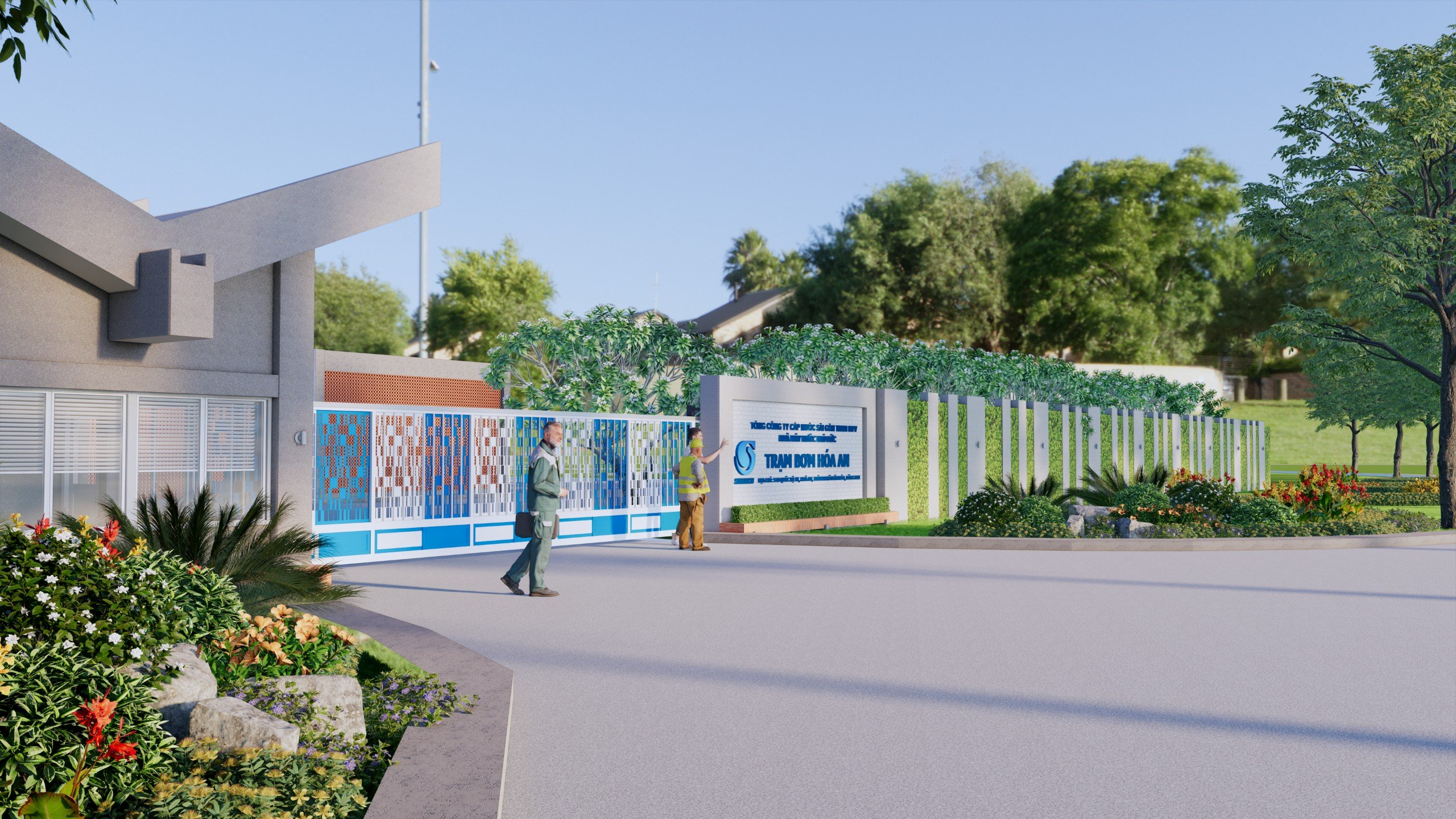 CẢNH QUAN TRẠM BƠM HÓA AN​