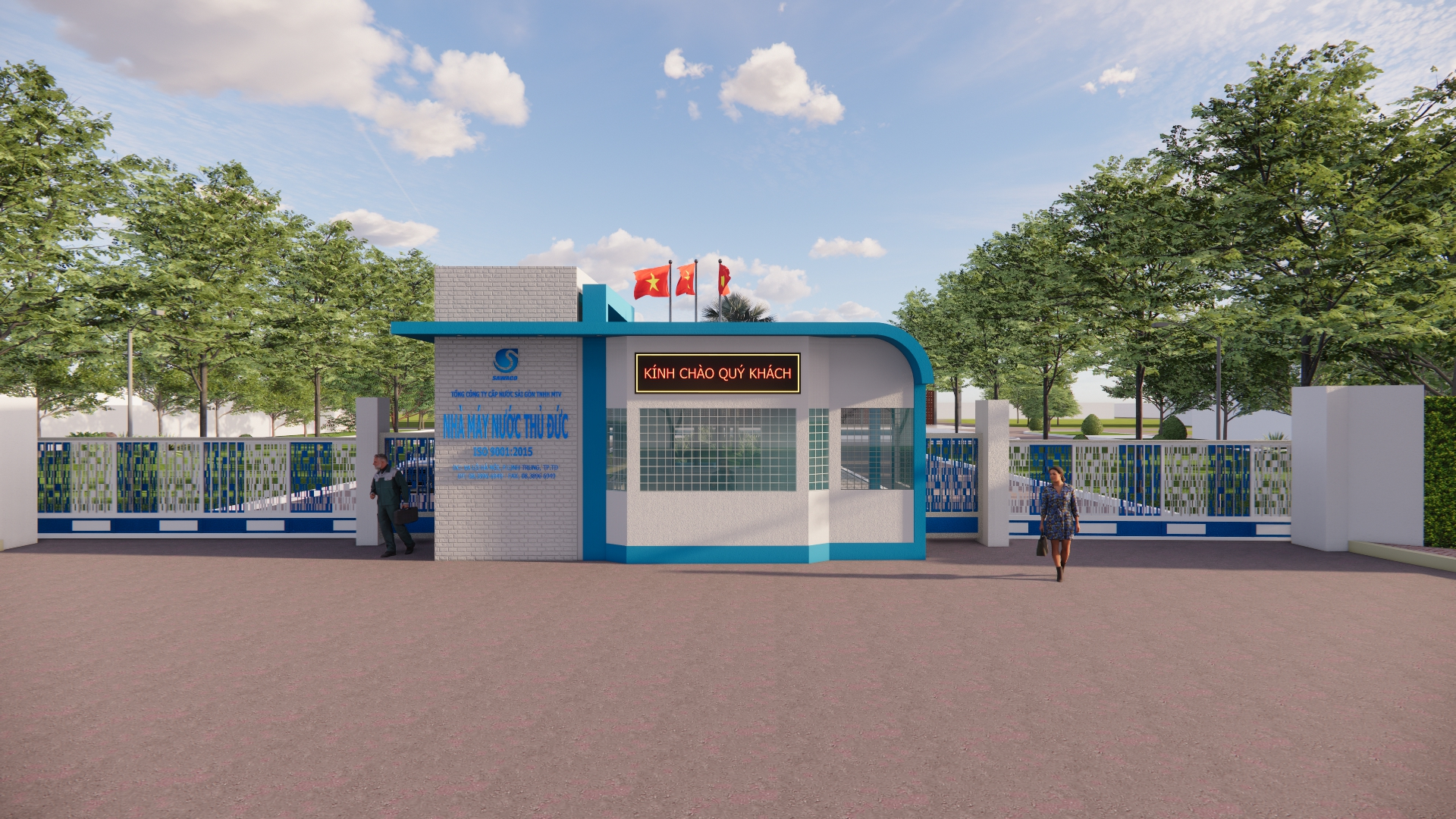 CẢNH QUAN CỔNG SỐ 1 NHÀ MÁY NƯỚC THỦ ĐỨC​