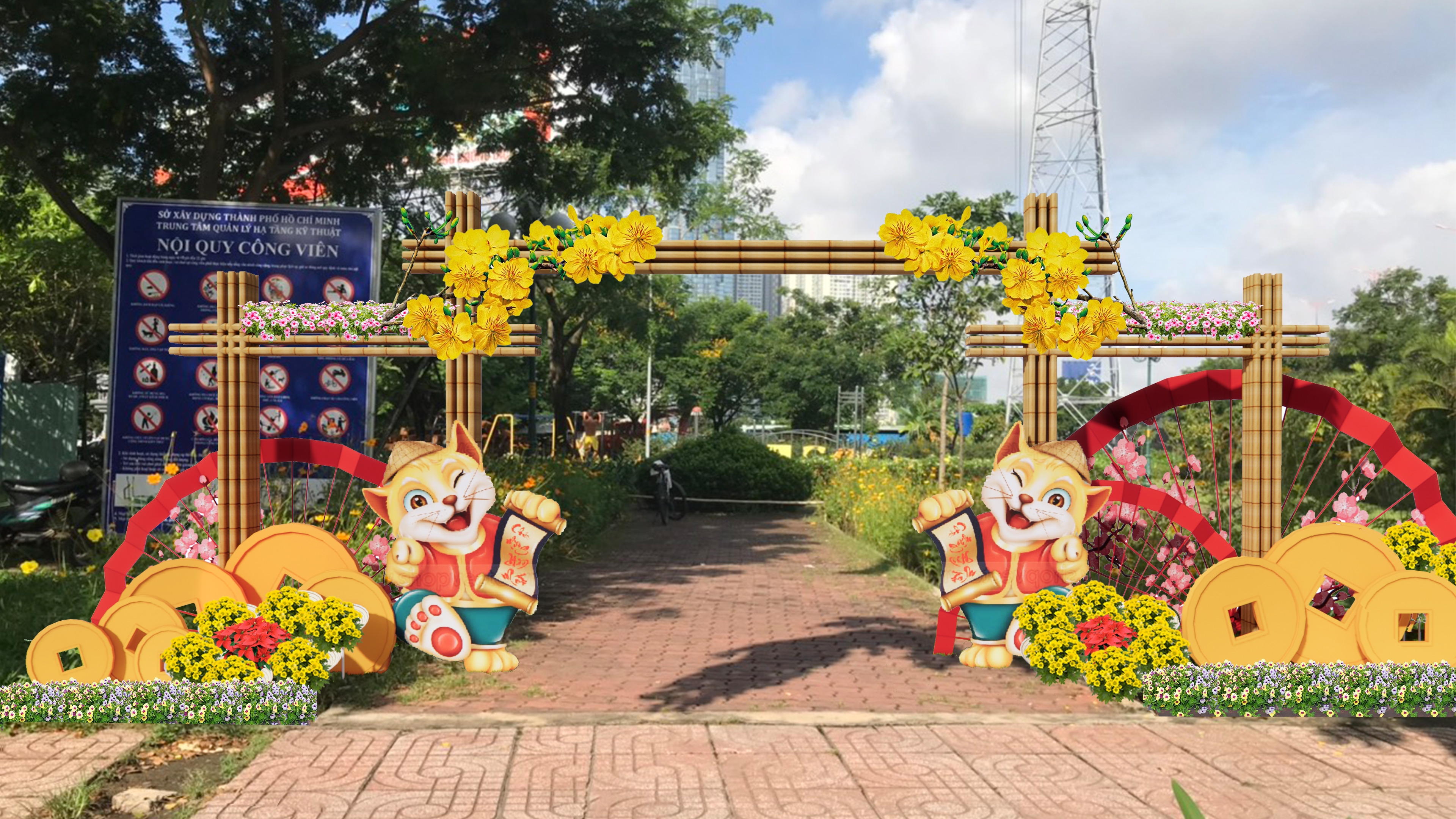 TRANG TRÍ LỄ - TẾT CÔNG VIÊN CẦU SÀI GÒN