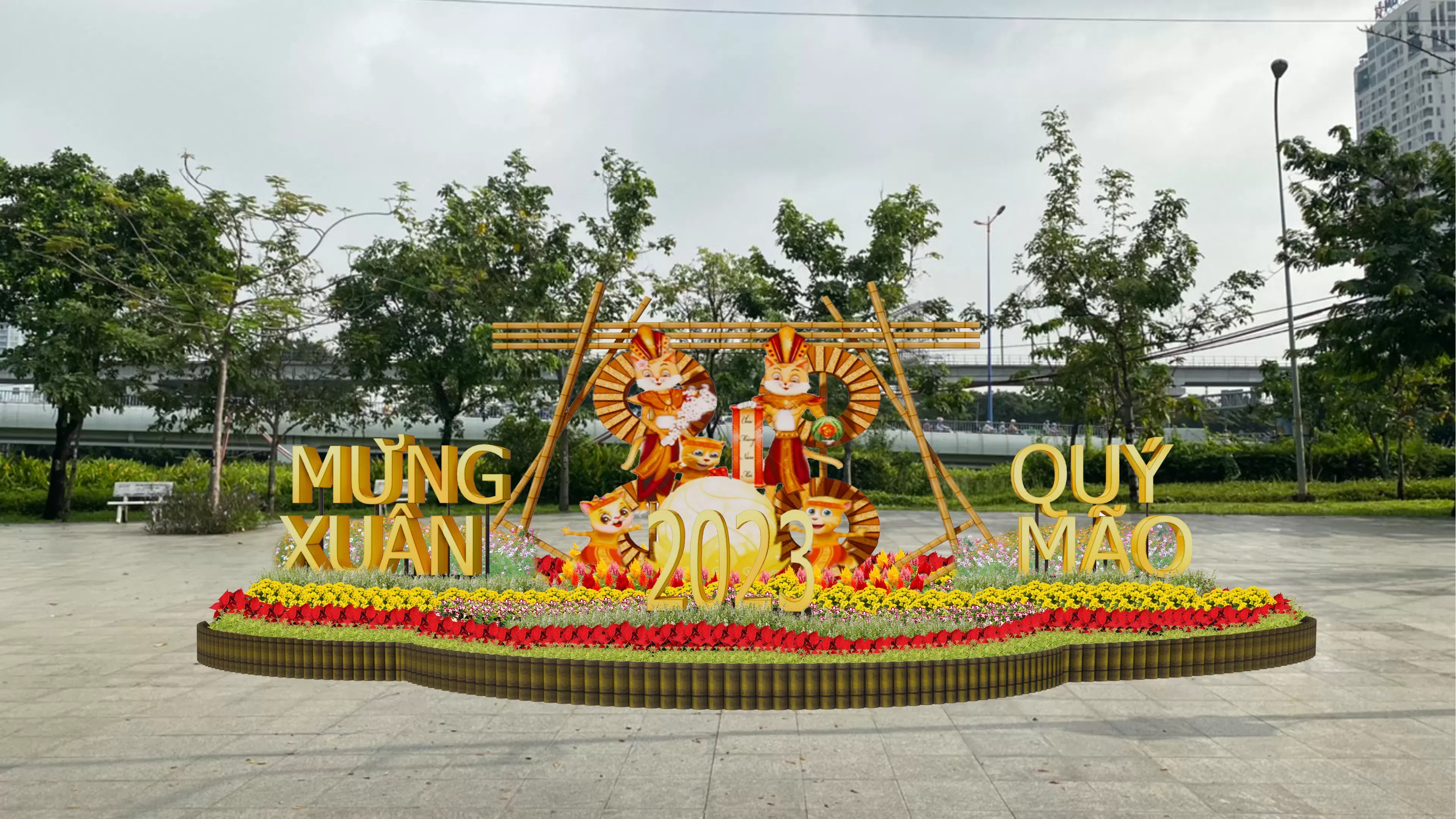 TRANG TRÍ LỄ - TẾT CÔNG VIÊN CẦU SÀI GÒN