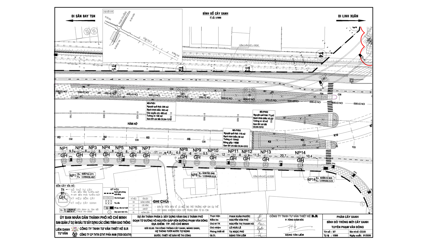 ĐƯỜNG VÀNH ĐAI 2 THÀNH PHỐ, ĐOẠN TỪ ĐƯỜNG VÕ NGUYÊN GIÁP ĐẾN PHẠM VĂN ĐỒNG​
